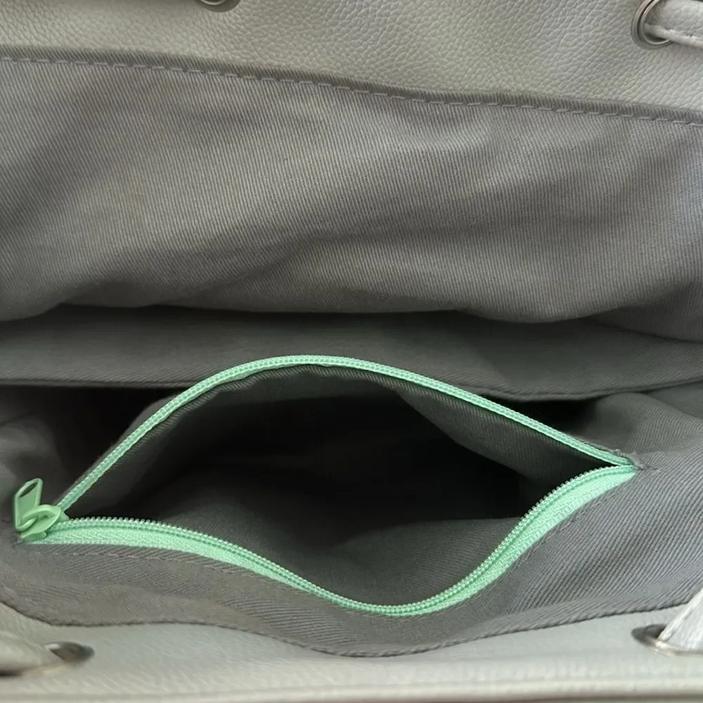 Rodan + Fields Faux Leather Cinch Backpack OS GRAY